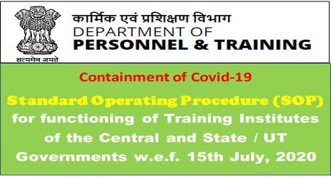 DoPT OM: Re-opening of Training Institutions of Central / State Governments – Standard Operative System – reg.