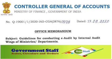 CGA Guidelines for conducting e-Audit by Internal Audit Wings of Ministries/ Departments