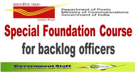 DoP: Special Foundation Course for backlog officers