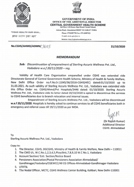 cghs-de-empanelment-of-sterling-accuris-wellness-pvt-ltd-vadodara-w-e-f-20-nov-2020-under-memorandum-dated-21-10-2020