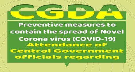 COVID-19 – Preventive measures – Attendance of Central Government officials | CGDA Order