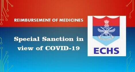 Special Sanction for Reimbursement of Medicines in view of COVID-19 : ECHS Order dated 06.10.2020