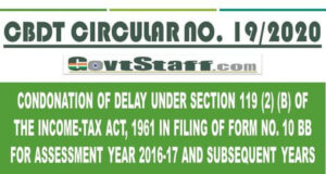 cbdt-circular-condonation-of-delay-under-section-119-2-b-of-the-income-tax-act-1961-in-filing-of-form-no-10-bb-for-assessment-year-2016-17-and-subsequent-years