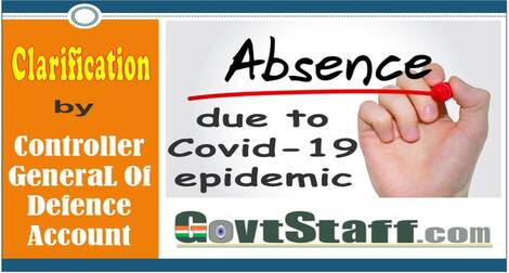 Regularisation of absence due to Covid-19 epidemic – CGDA Clarification