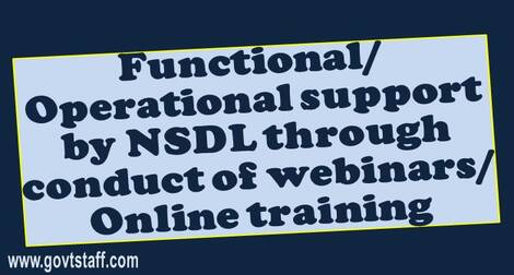 Functional/ operational support by NSDL through conduct of webinars/ Online training