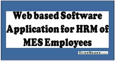 Operationalization of HRM 1.0 : Web based Software Application for HRM of MES Employees