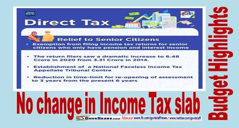 Budget 2021-22: Relief to Senior Citizens – No Change in Income Tax  slab