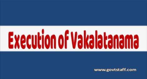 Execution of VAKALATNAMAS for filing in the Courts – Railway Board’s order