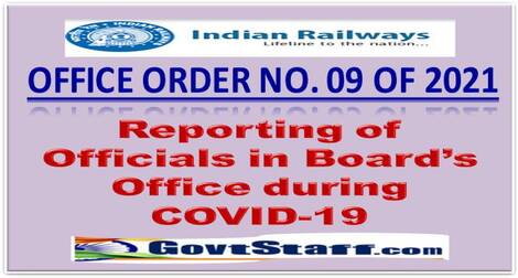 Reporting of Officials in Board’s Office during COVID-19: RB Office Order No. 09 of 2021