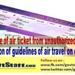 purchase-of-air-ticket-from-unauthorized-agents-re-circulation-of-guidelines-of-air-travel-on-official-tour