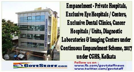 Empanelment of Shradha Health Care Pvt Ltd, Kolkata under CGHS, Kolkata