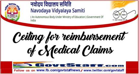 Ceiling for reimbursement of Medical Claims – Navoday Vidyalaya Samiti order dated 07.06.2021