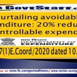 curtailing avoidable expenditure 20 reduction in controllable expenditure