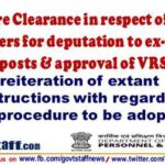 instructions-on-procedure-for-cadre-clearance-in-respect-of-css-officers-for-deputation-to-ex-cadre-posts-approval-of-vrs