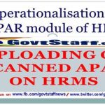uploading of scanned apar on hrms