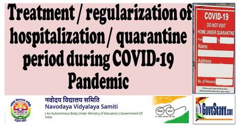 Treatment / regularization of hospitalization / quarantine period during COVID-19 Pandemic – NVS dated June 25, 2021