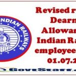 revised rates dearness allowance indian railway employees rbe 52 2021