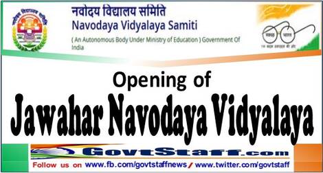 Setting up of Jawahar Navodaya Vidyalayas (JNV) in each district of the country