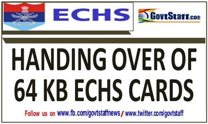 Handing Over of 64 KB ECHS Smart Card: ECHS Order 16.09.2021