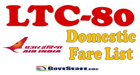 Air India Fare Chart Pdf