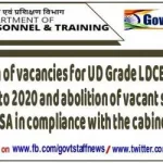collection-of-vacancies-for-ud-grade-ldce-for-the-sl-year-2018-to-2020-and-abolition-of-vacant-sanctioned-posts-of-ssa-in-compliance-with-the-cabinet-decision
