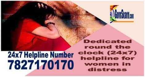 Dedicated round the clock (24×7) helpline for women in distress