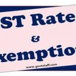 GST Rates and Exemptions effective from 01st October 2021 RBA No. 522021