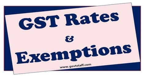 GST Rates and Exemptions effective from 01st October 2021 – RBA No. 52/2021