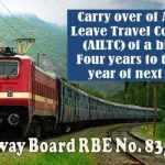 carry-over-of-all-india-leave-travel-concession-ailtc-of-a-block-of-four-years-to-the-first-year-of-next-block-clarification-by-railway-board-rbe-no-83-2021