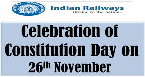 Celebrations of Constitution Day, 2021 on 26th November, 2021 – Railway Board order dated 25.11.2021