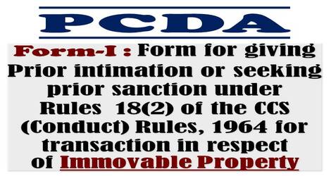 form-i-for-giving-prior-intimation-or-seeking-prior-sanction-under-rules-182-of-the-ccs-conduct-rules-1964-for-transaction-in-respect-of-immovable-property