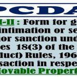 form-ii-for-giving-prior-intimation-or-seeking-prior-sanction-under-rules-183-of-the-ccs-conduct-rules-1964-for-transaction-in-respect-of-movable-property