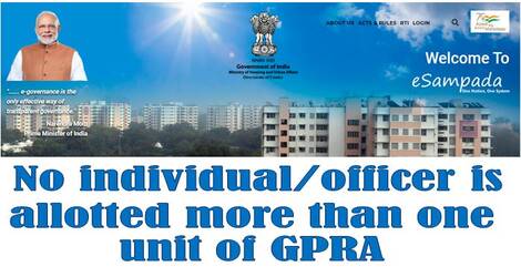 No individual/officer is allotted more than one unit of GPRA: Directorate of Estates O.M