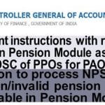 important instructions with regard to issues in pension module as well as dsc of eppos for paos