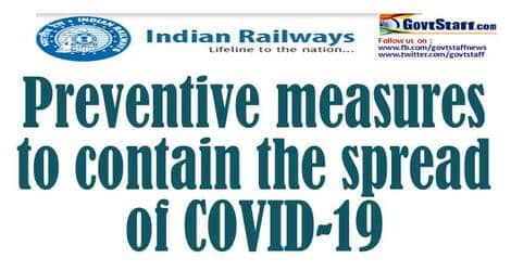 Preventive measures to contain the spread of COVID-19 – Railway Board’s Office Order No. 06 of 2022