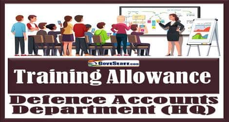 Grant of Training Allowance to eligible personnel – DAD (HQ) order