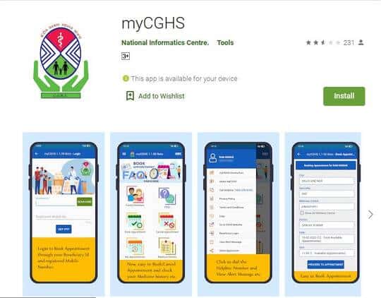 “myCGHS” – Launch of new CGHS Mobile Application for Android based devices