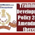 Amendment No 14 to T D Policy training development policy 2019 amendment thereto dad hq order
