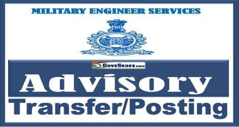 Posting / Transfer Advisory by MES – Order dated 25.02.2022 Posting / Transfer Advisory by MES – Order dated 25.02.2022