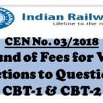 Refund of Fees for Valid Objections to Questions of CBT-1 & CBT-2