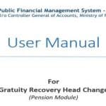 user manual for gratuity recovery head change pension module