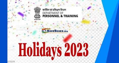 Holidays for Year 2023 in the Central Govt. offices located in Telangana: CGEWCC, Telangana Minutes of Meeting held on 28.10.2022.