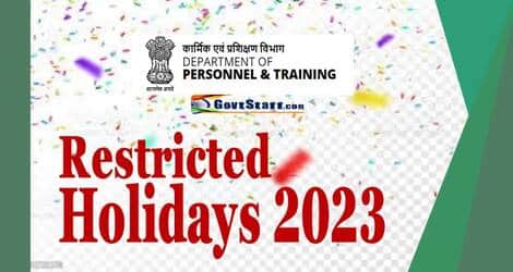 Holidays 2023: Restricted Holidays to be observed in Central Government Offices during year 2023