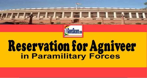 Reservation for Agniveers in Paramilitary Forces अर्ध-सैनिक बलों में अग्निवीरों के लिए आरक्षण – Rajya Sabha Q and A Reservation for Agniveers in Paramilitary Forces अर्ध-सैनिक बलों में अग्निवीरों के लिए आरक्षण – Rajya Sabha Q and A