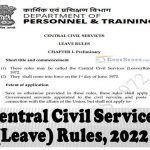 central-civil-services-leave-rules-1972-updated-as-on-19-09-2022