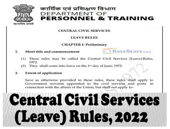 Central Civil Services (Leave) Rules, 1972 (Updated as on 19.09.2022)