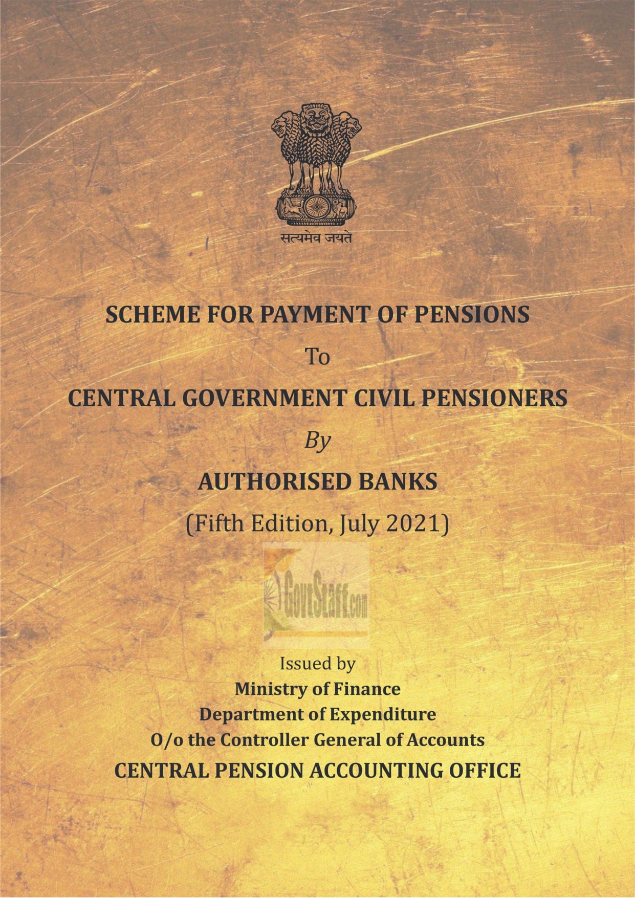 Scheme for Payment of Pensions to Central Government Pensioners by Authorised Banks: Scheme Booklet by CPAO