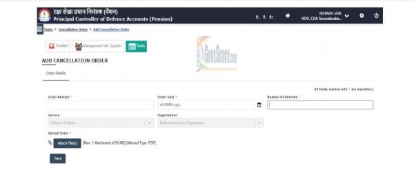 data-correction-initiation-of-pension-claim-and-identification-in-SPARSH-CIVIL