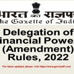 Gazette Notification regarding amendment to Rule 8 of DFPRs 1978