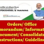 Orders Office Memorandum Information Document Consolidated Instructions Guidelines